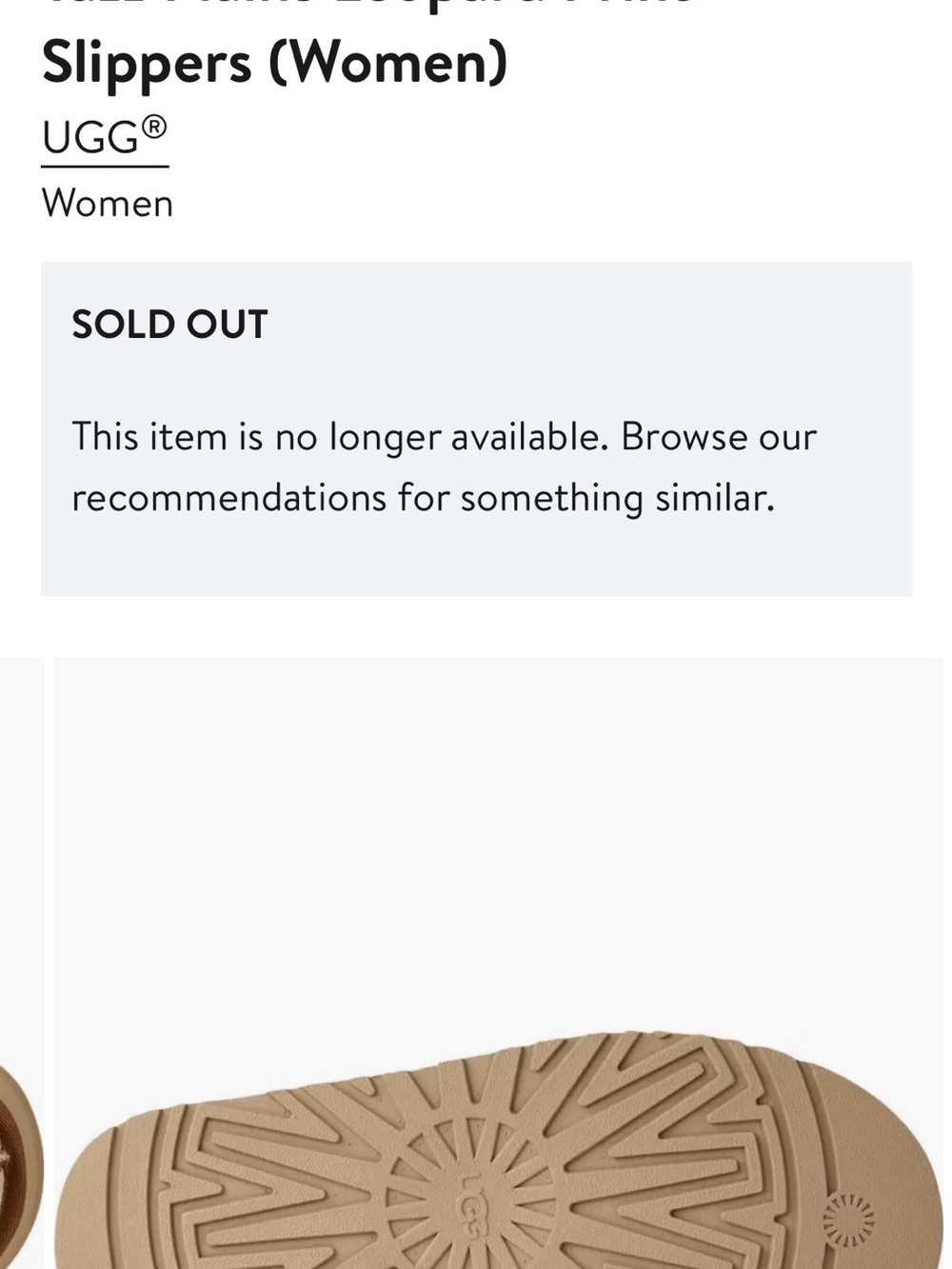 UGG Leopard-Pattern Shearling Slide in Tan and Brown - Picture 3 of 8